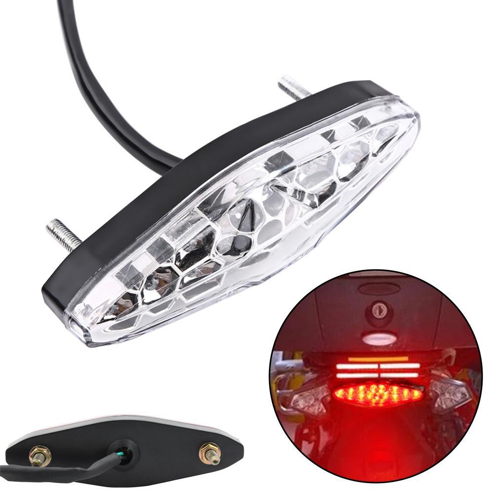 Motorcycle LED Tail Light Rear Brake Lamp 12V High Low Red Stop Signals Universal For Dirt Street Bike Scooter Motorbike