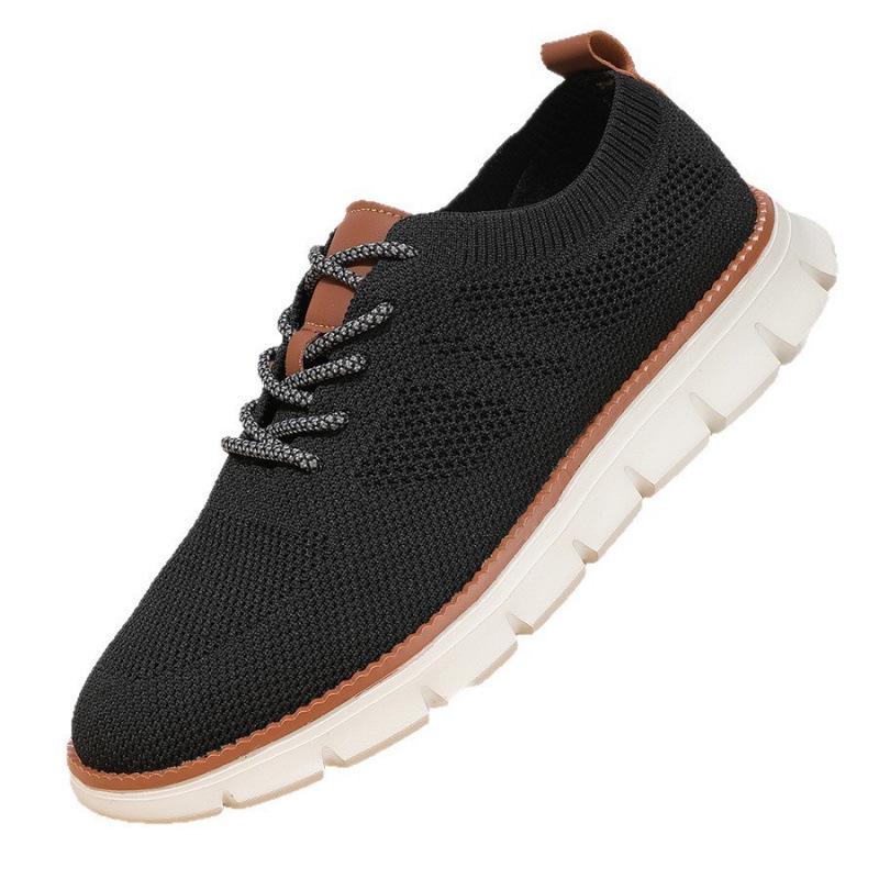 Men's Lightweight Breathable Flyknit Casual Loafers Plus Size Shoes