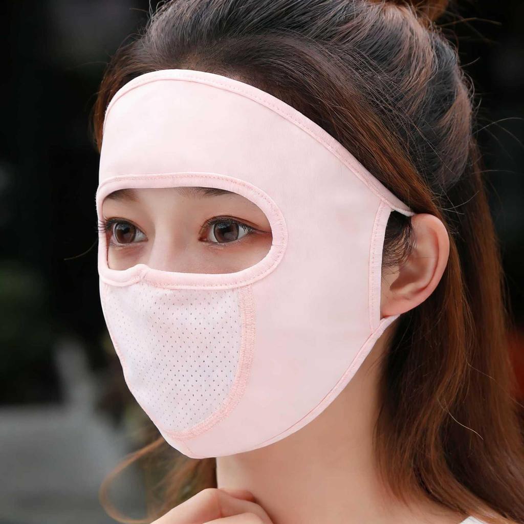 Women's Full Face UV Protection Ice Silk Mask and Neck Guard