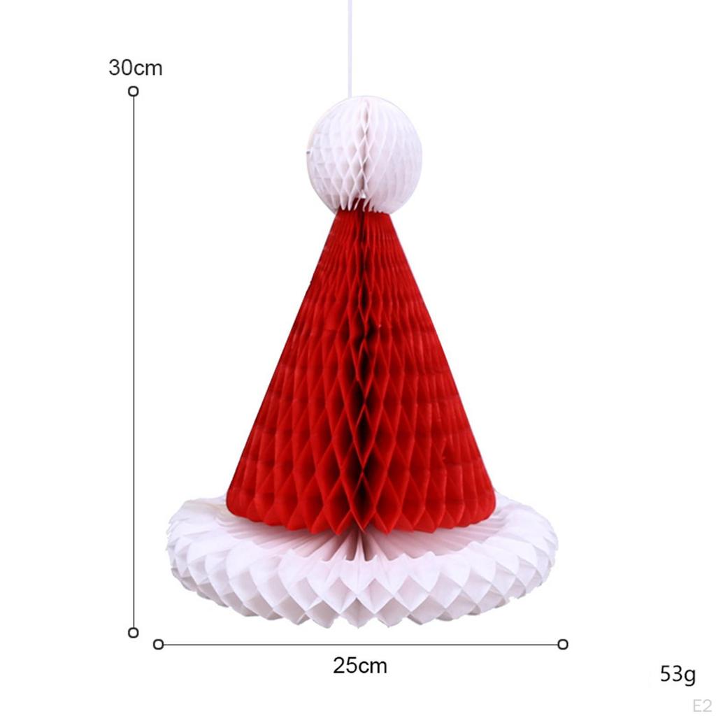 Christmas 3D Paper Lantern Hanging Decorative Crepe Garlands Holiday Decoration for