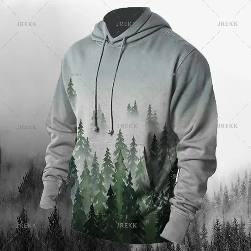 Модные мужские толстовки с капюшоном с принтом 3D-креста — фото 10