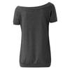 Women One-line Collar Off-shoulder Short-sleeved Color Loose T-shirt