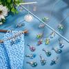 20 Set Engelanhänger Hochzeitstrauß Clip Charms Etwas Blau 10 Farben Glasperlen Perlenanhänger für Brautaccessoires