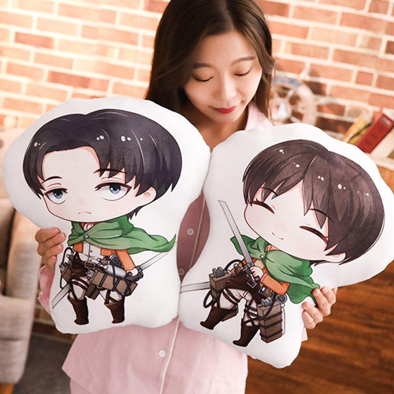 On Titan Attack Manga Peripheral Plush Doll Eren Mikas Cushion Toys Stuffed