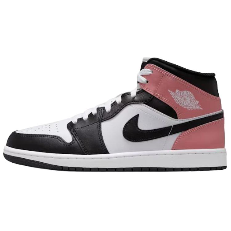 

Мужские кроссовки Air Jordan 1 Mid Rust Pink Белый Черный DQ8426-100 40
