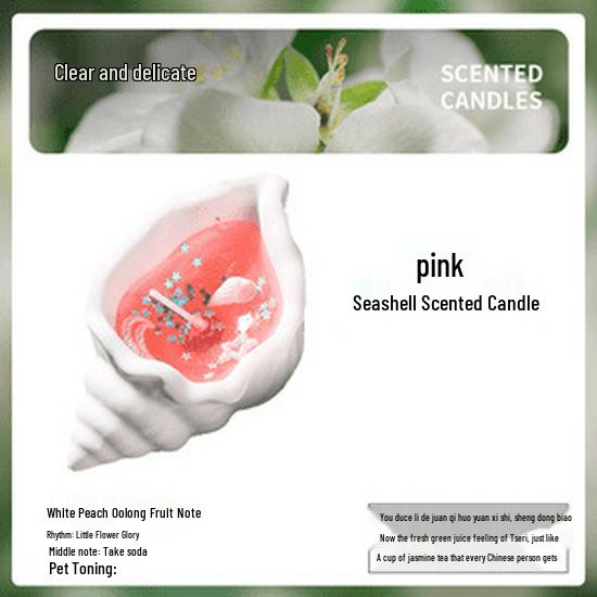 Seashell Scented Candle - Creative Handmade Ornament for Birthday & Bedroom, Long-lasting Home Fragrance