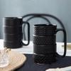 Große Kapazität Reifen Keramik Wasserbecher Lustiger Kaffeebecher Trinkgeschirr Neuheit Tasse Geburtstagsgeschenk