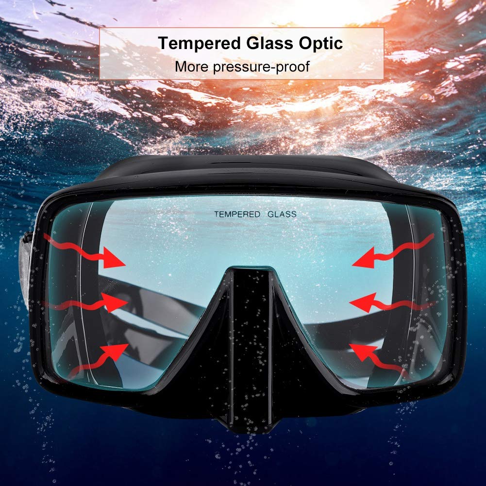 Urhomy Underwater Swim Diving Wide Field of Tempered Glass Adjustable Perfect for Summer Competitive Underwater Adult Goggles, Goggles, Goggles,
