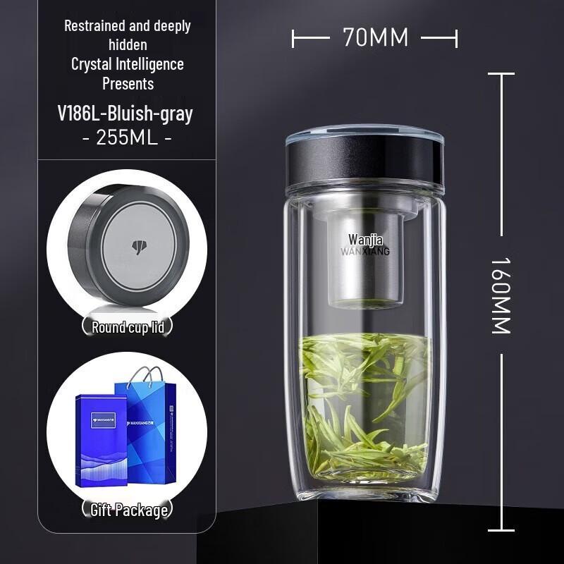 WANXIANG Double-Layer Glass Cup Gift Set