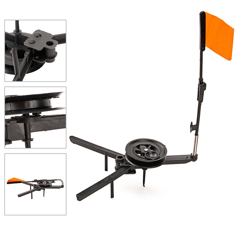 Ice Fishing Rod Tip-up Winter Pole Hole Flag Remarker Alarm With Rattle Reel Ice Fishing Rod Tip-up Winter Pole Hole Flag Remarker Alarm With Rattle Reel