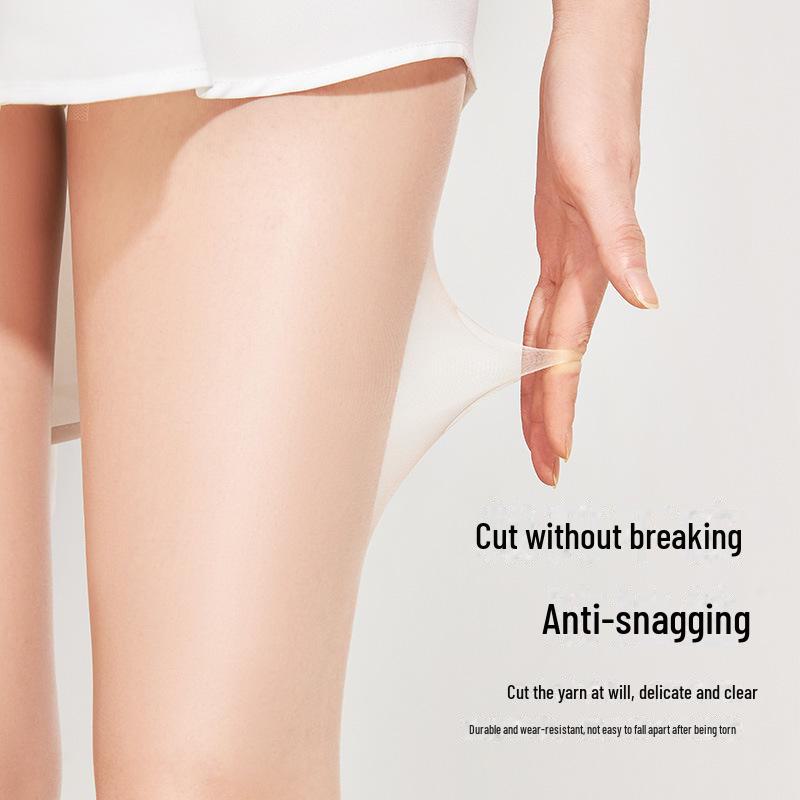 Seamless Ultra-Thin Pineapple Silk Stockings: Women's Durable, Anti-Snag, Sunscreen, 0D Concealer Skin Care Socks