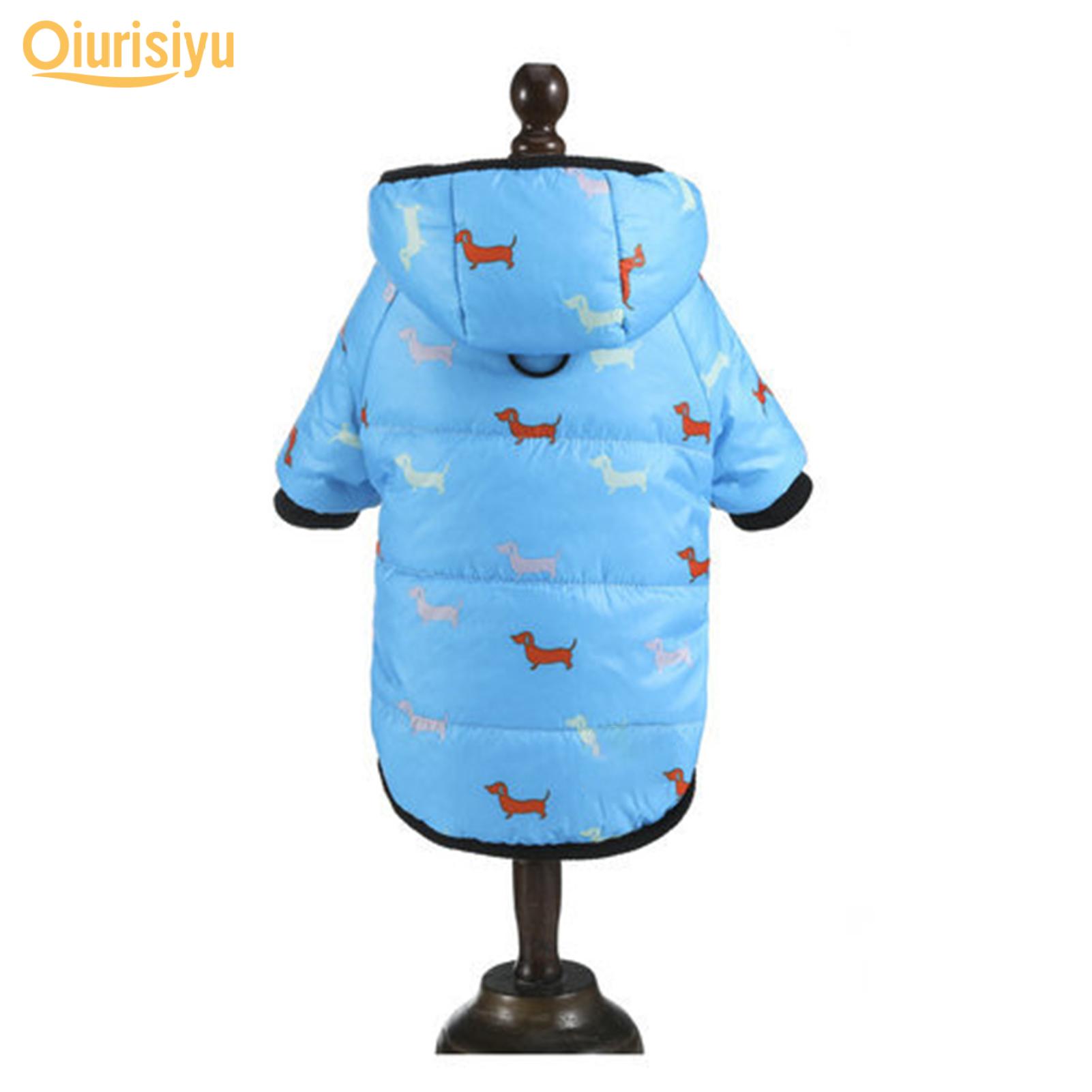 

Тёплая куртка с печатным принтом для собак L синий