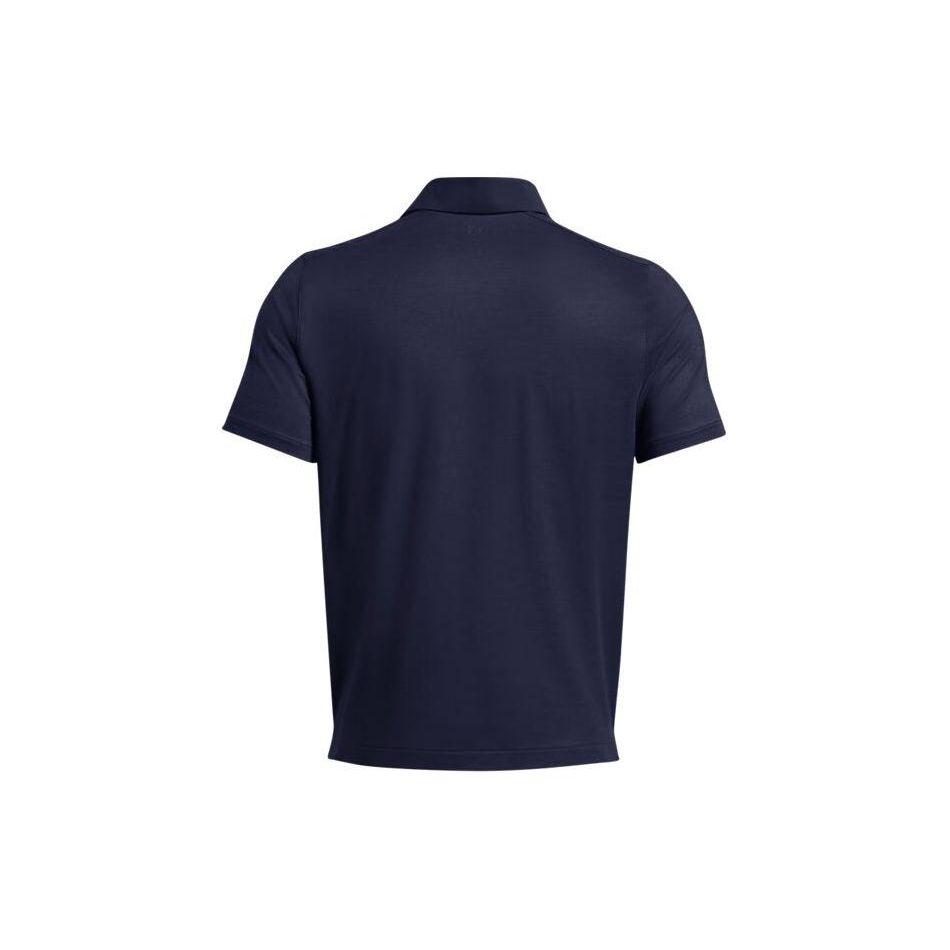 Under Armour Tour Tips Solid Color Sports Casual Short Sleeve Polo Shirt Men Polo Shirts Blue 1385128-410