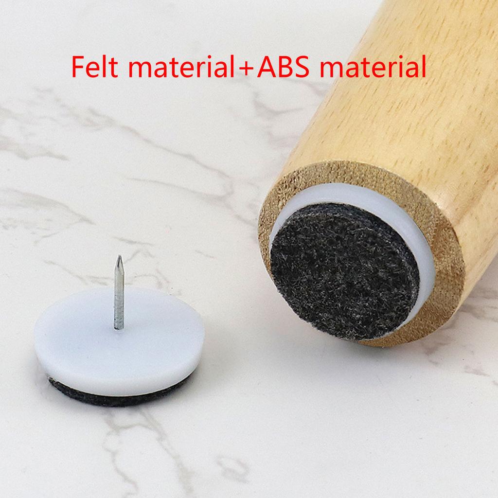 50 Pcs Furniture Leg Bottom Feet Glides Non-slip Wood Floor Protector Nail Round Heavy Duty Felt Furniture Pads Hardwood