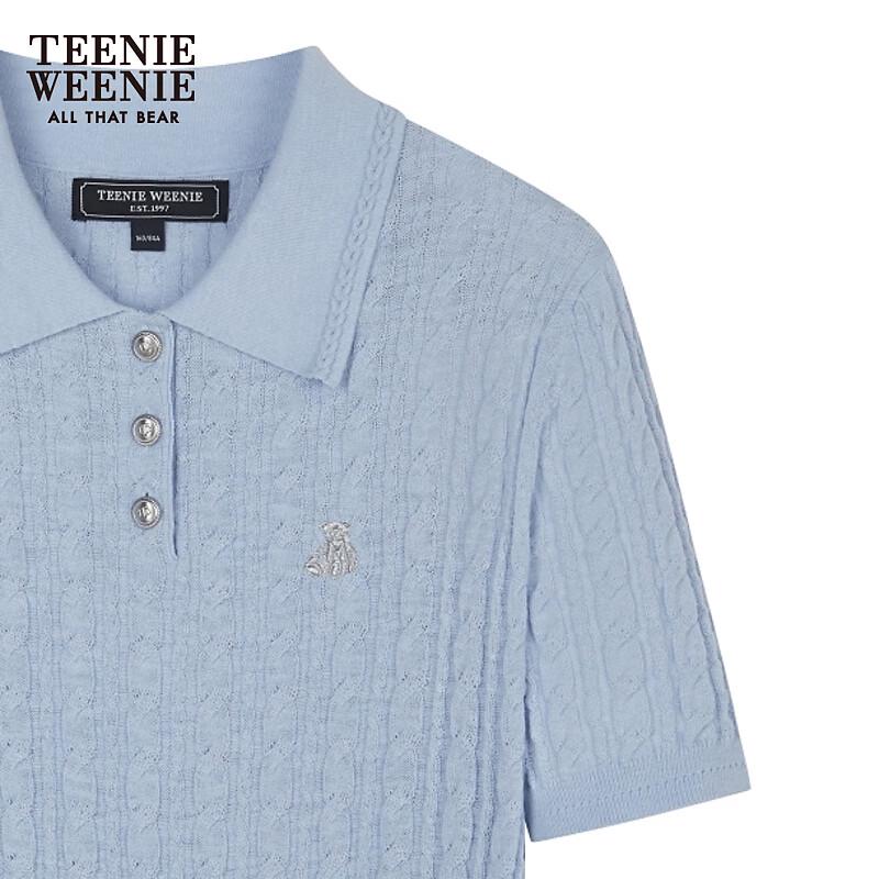 Teenie Weenie Bear Logo Short Sleeve Polo Knit Top