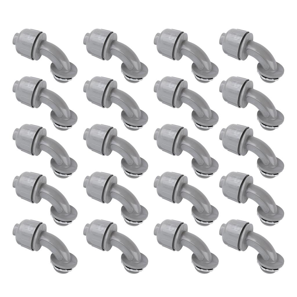 20PCS Liquid Tight Connector 3/4 Inch NPT 90 Degree Conduit Fittings for PVC Flexible Non Metallic E