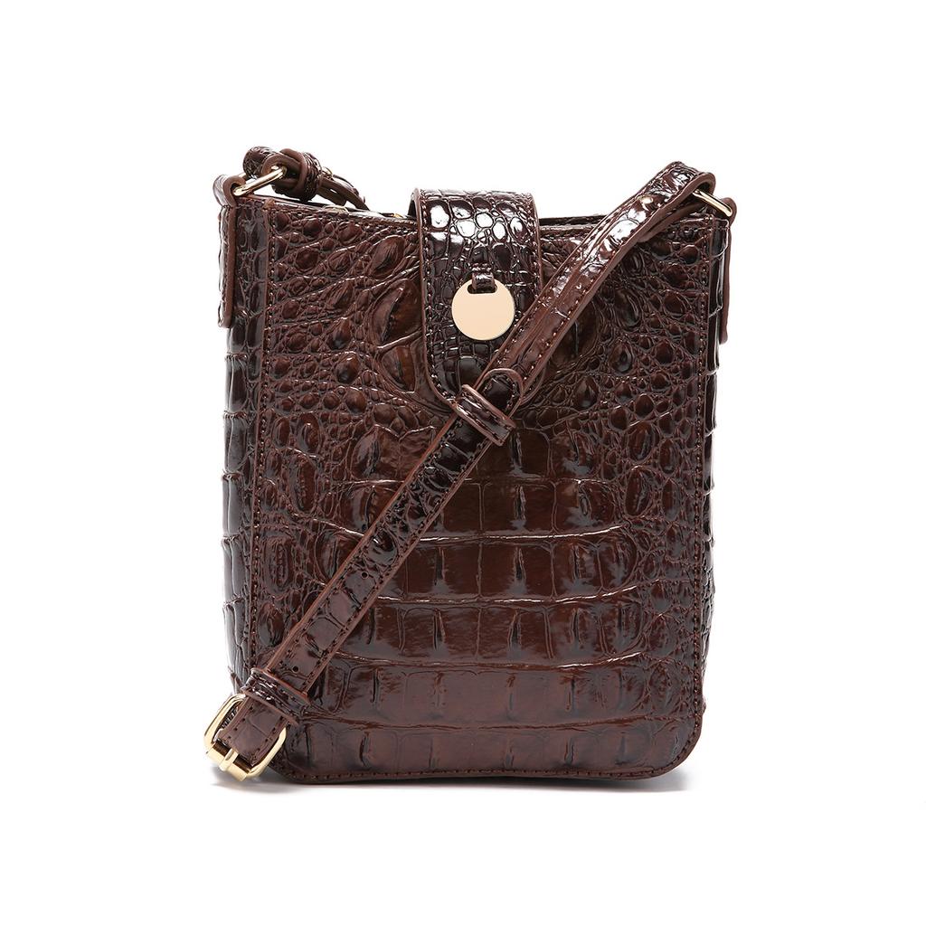 Nová Evropská a Americká Retro Crossbody Kabelka na Mobilní Telefon Peněženka Brahmin Vzor Krokodýla