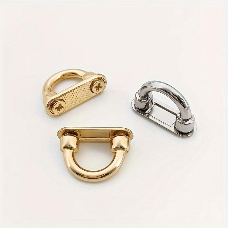 Set of 10 Golden Arch-shaped Buckles Suitable for Handbags and Shoulder Straps - Adjustable Chain Buckle Suitable for Luggage and Fashion Accessories