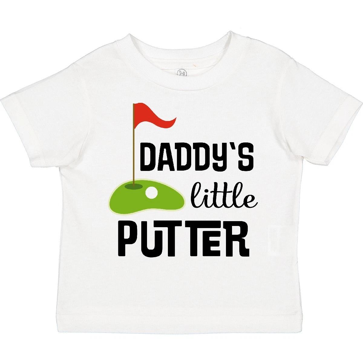 Inktastic Daddy Little Putter Mini Golf Outfit Toddler kids boys T-Shirt Golfer Miniature 120