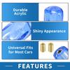 A ABSOPRO Universal Shift Knob 10cm Stick Shifter Lever Knob with 2 Adapters for Auto and Manual Vehicles Acrylic Blue