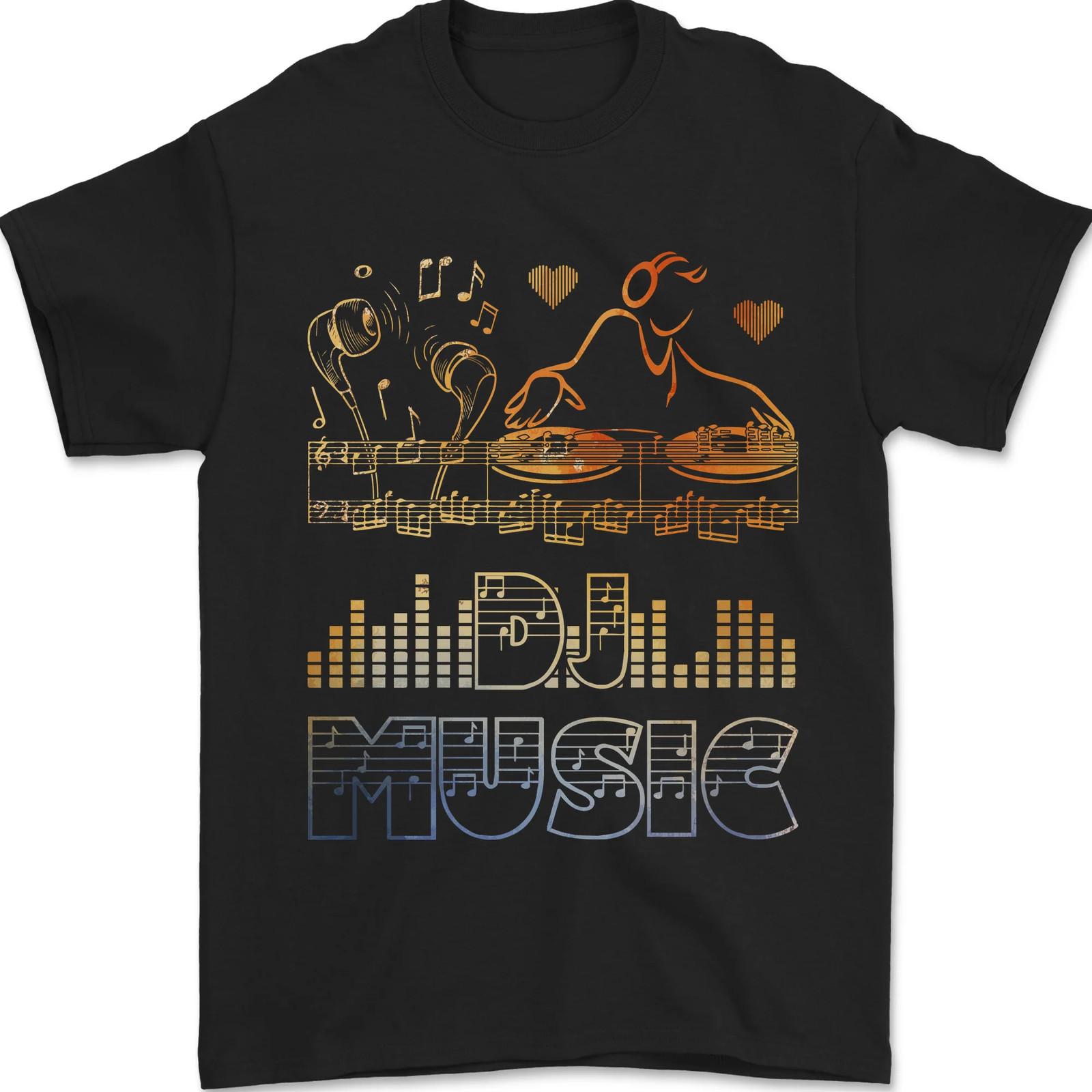 DJ Music Tekno Dance Rave Mens T-shirt Cotton S