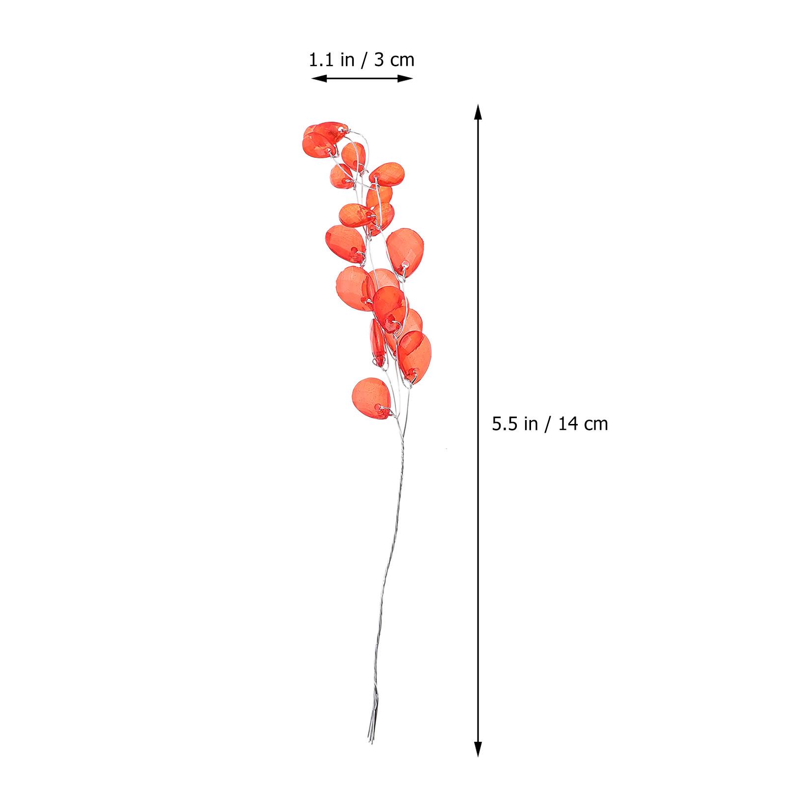 

50Pcs Artificial Acrylic Flower Beads for DIY Crafts Bracelets Anklets Necklaces Bowknot Wedding Decoration Bride Hair Wreath красный