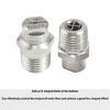 Steel Fan Shaped High Pressure Nozzle with Stabilizer High Performances Jet for Efficient Cleaning & Washing