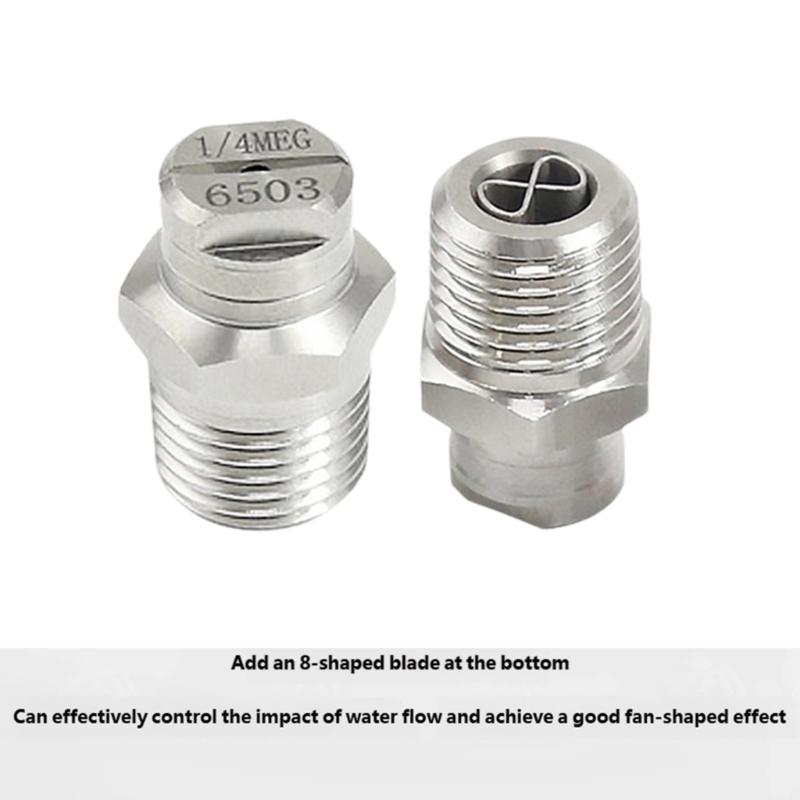 Steel Fan Shaped High Pressure Nozzle with Stabilizer High Performances Jet for Efficient Cleaning & Washing