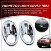 2Pcs Car Front Fog Light Lamp Cover Trim Foglight Frame Chrome Accessories For Nissan Qashqai Dualis J10 NJ10 2010 2011 2013