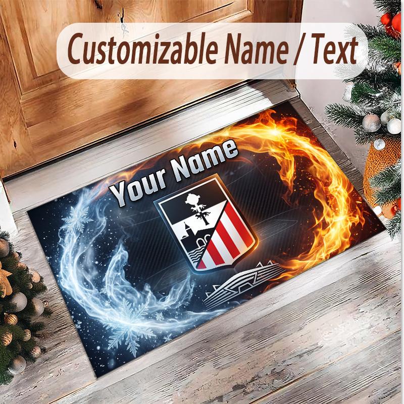 Personalized Crystal Velvet Carpet Athletic Bilbao FC Pattern Non Slip Floor Rug