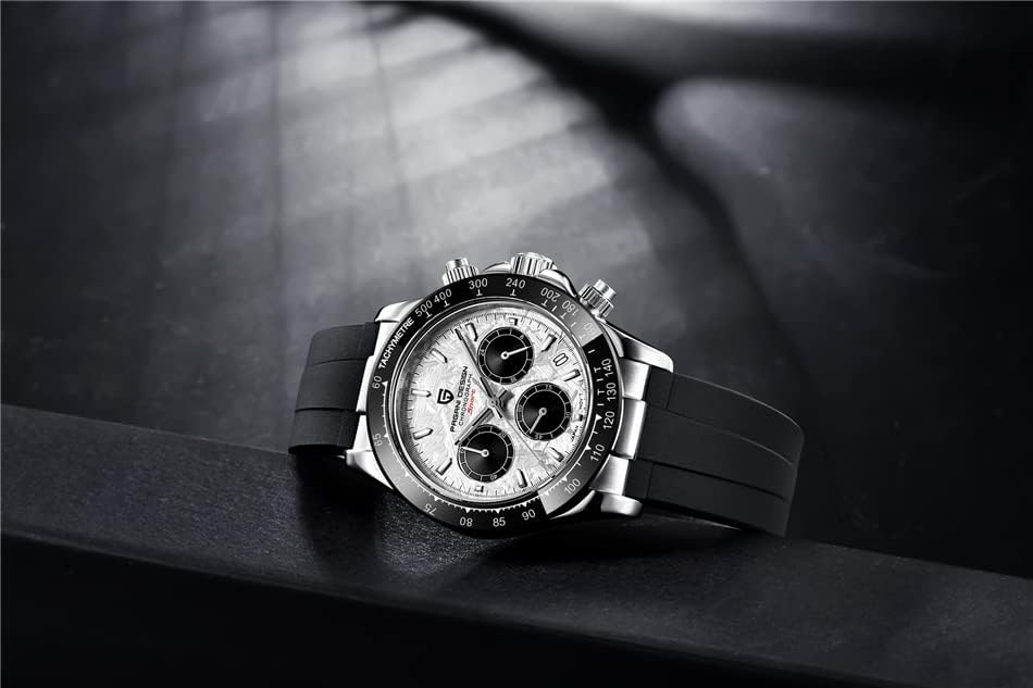Pagani Design Relógio japonês SEIKO movimento de quartzo Daytona cronógrafo com caixa à prova d'água moldura de cerâmica relógio de trabalho empresarial aço inoxidável