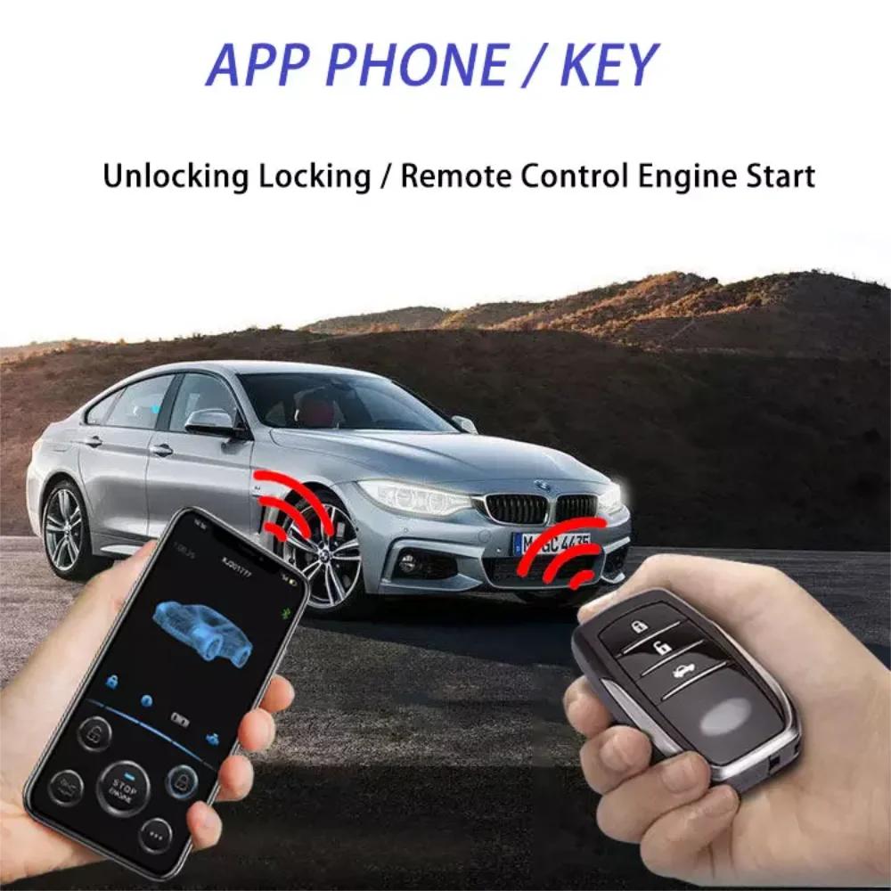 Car Remote Start Stop Kit Bluetooth Mobile Phone APP Control Engine Ignition Open Trunk PKE Keyless Entry Car Alarm