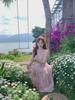 2024 Cherry Blossom Fairy-Style Irregular Hem Long Skirt - Summer Holiday Trend