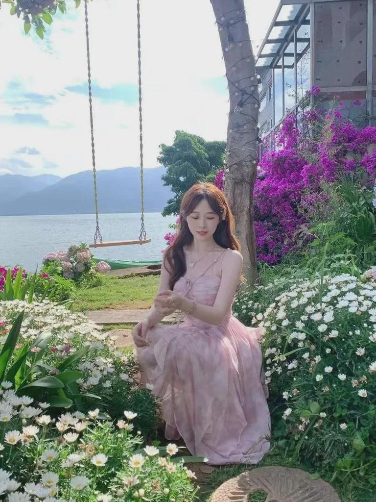 2024 Cherry Blossom Fairy-Style Irregular Hem Long Skirt - Summer Holiday Trend