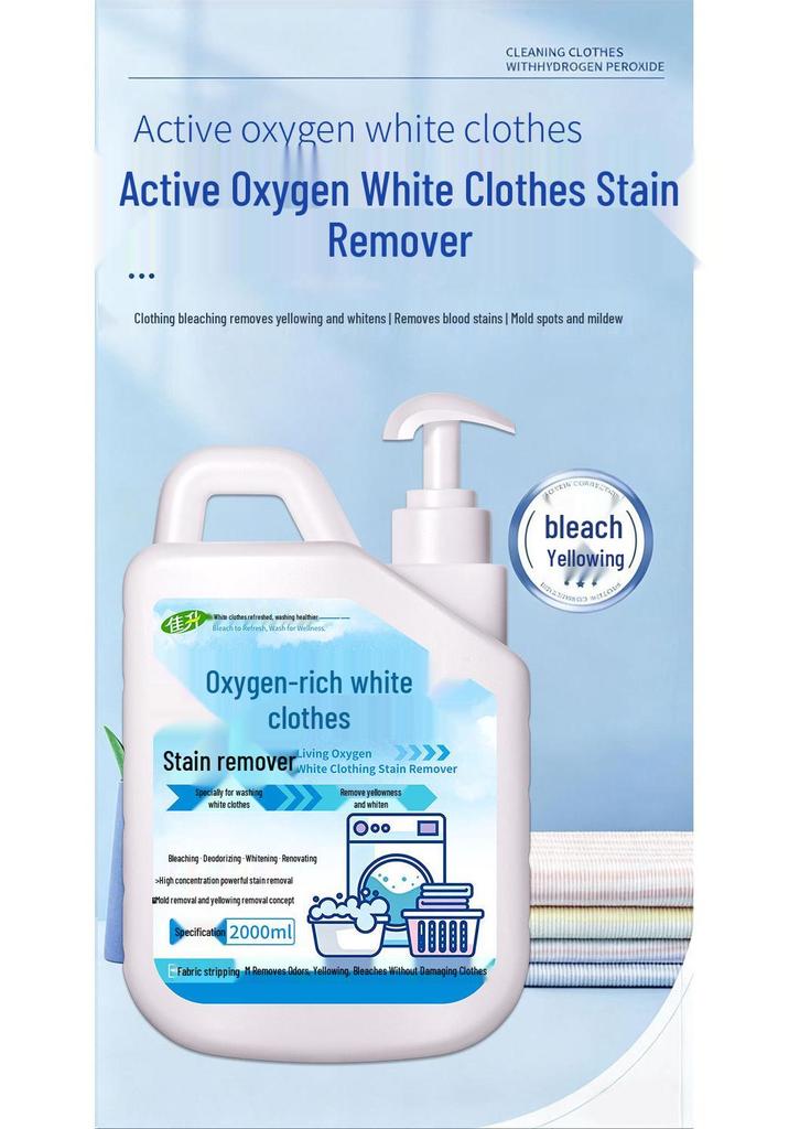 Active Oxygen Stain Remover & Bleach for Whitening White Clothes - Large Quantity Discount Available