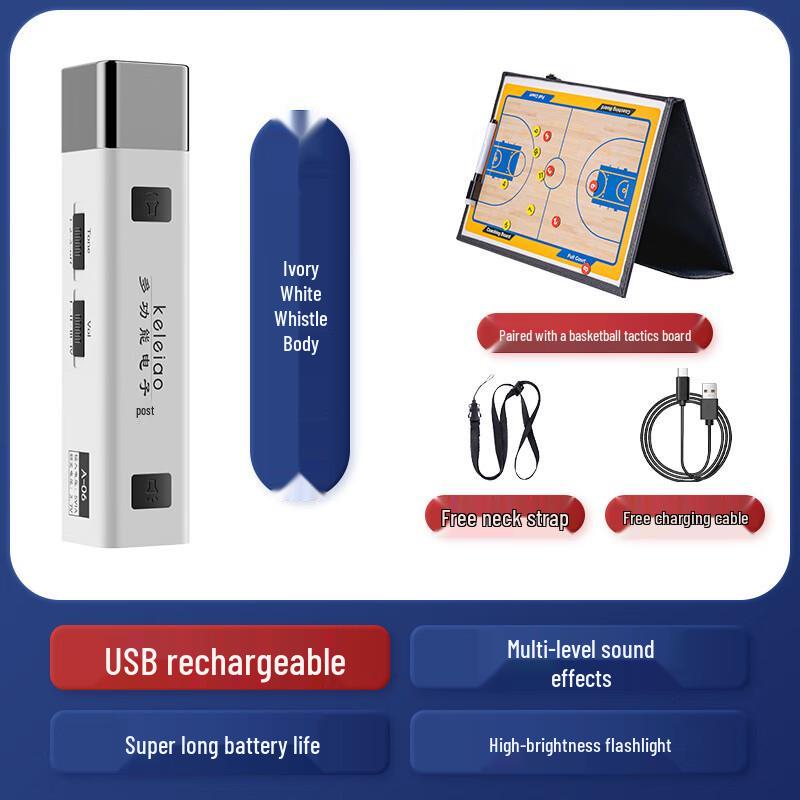 WEZHO Rechargeable Electronic Whistle with Basketball Tactics Board