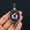 Chevron Amethyst, Moonstone Gemstone Pure Copper Wire Wrapped Designer Handmade Pendant Jewelry For Gift