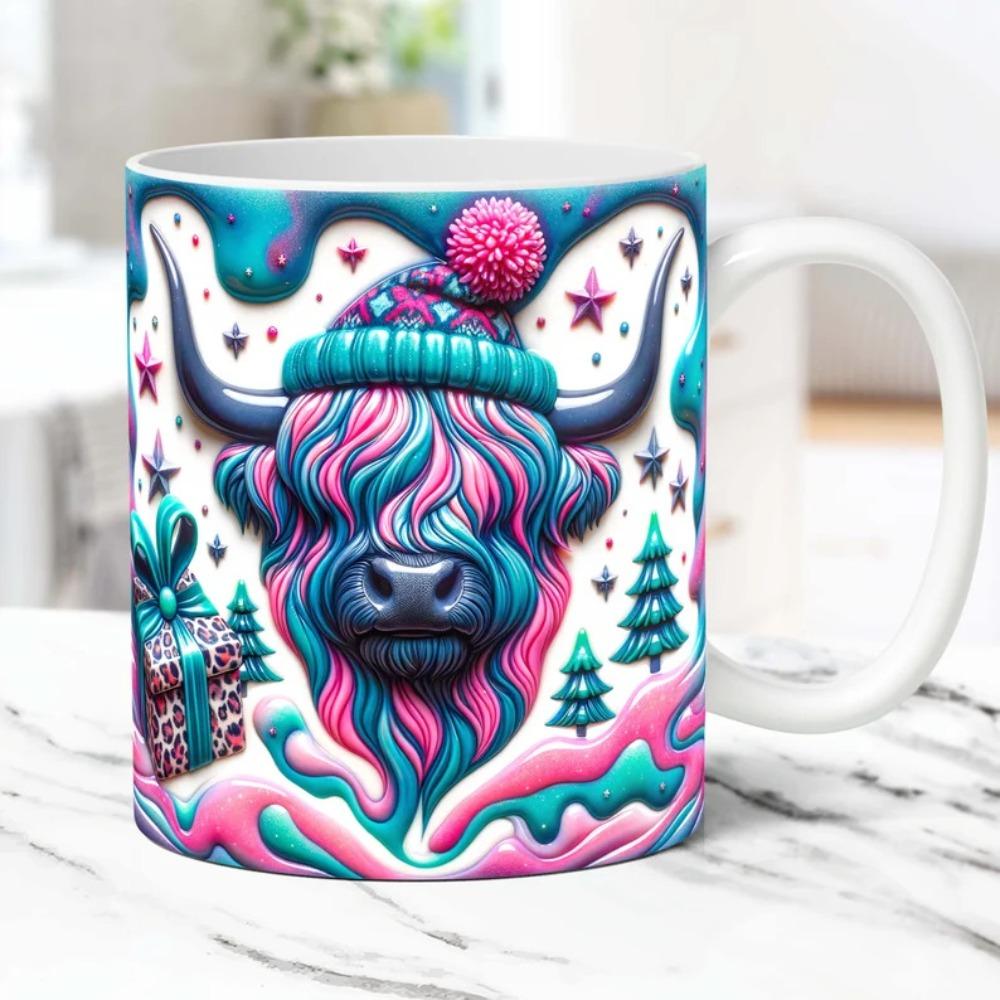 3D Christmas ceramic coffee mug tea cup 301-400ml