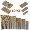 High Durability 50pcs Titanium Coated Hss High Speed Steel Drill Bit Set For Versatile Applications