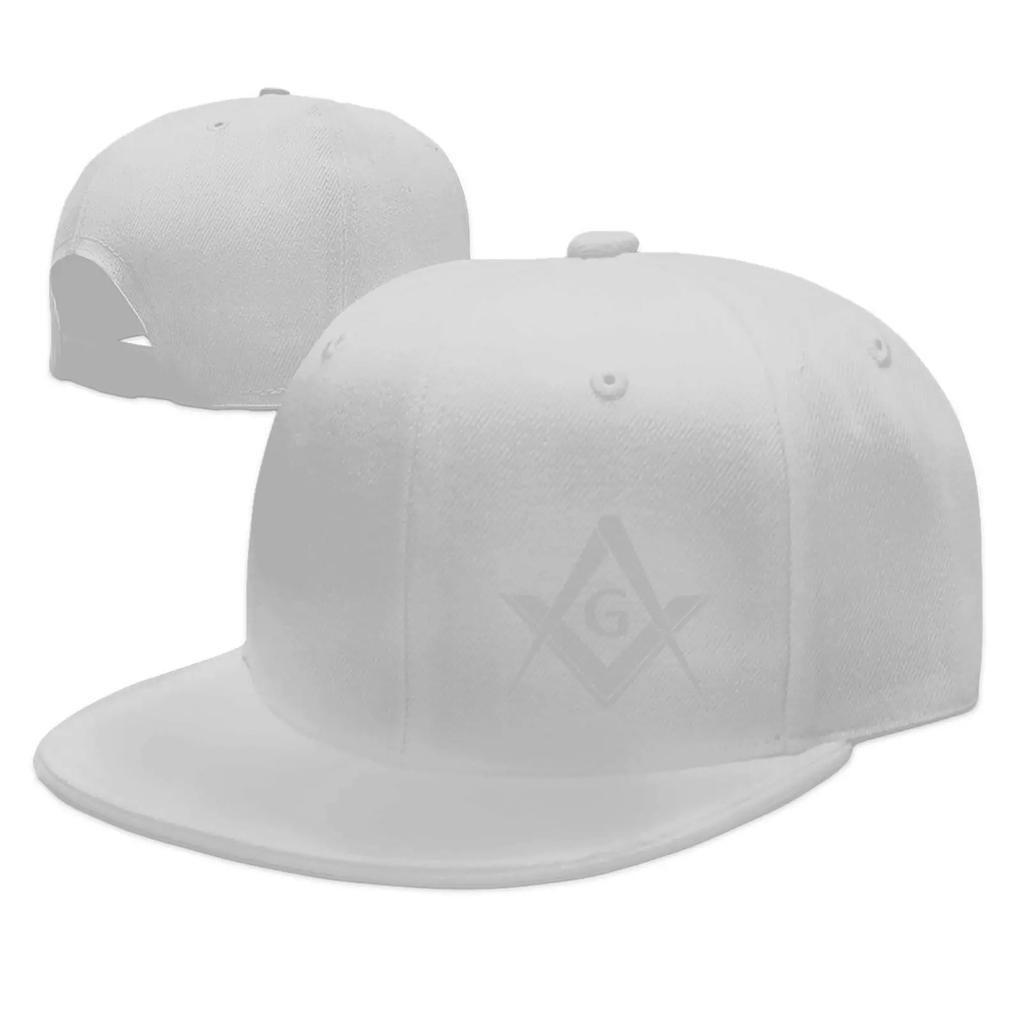 Verstellbare Baseballkappe Trucker-Kappe Unisex/Unisex/Damen - Freimaurer Logo Quadrat und Zirkel 1 Schwarz