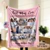 Personalized Photo Blanket Collage, Picture Blanket With Text, Friend Birthday Wedding Anniversary, In Loving Memory, Mother's Day Gift 2025