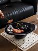 Desktop Storage Tray Geometric Fruit Plate Plastic Acrylic Draining Fruit Platter Snack Plate Storage Container Jewelry Dish