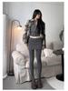 Petite Elegant High-Waisted Grey Wool Blend A-Line Mini Skirt for Women - Slimming Autumn/Winter 2026 Style