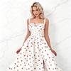 Summer New Low Neck Strap Split High Waist Fresh and Sweet Suspender Fruit Print Dress Fruit Print