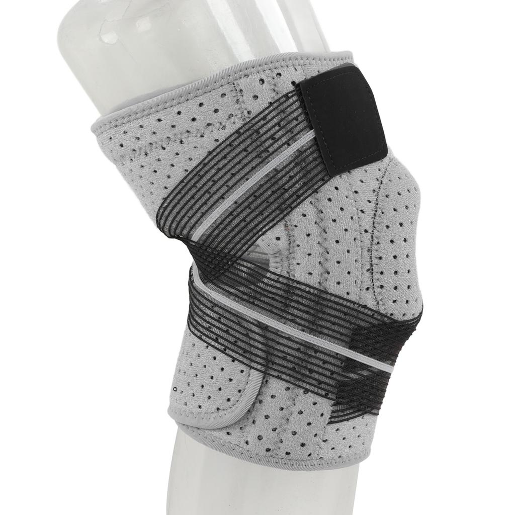 Strap Knee Protector Breathable Comfortable Grey 3D Cutting Ergonomic Design Regulable Protective Knee Pads for Adult