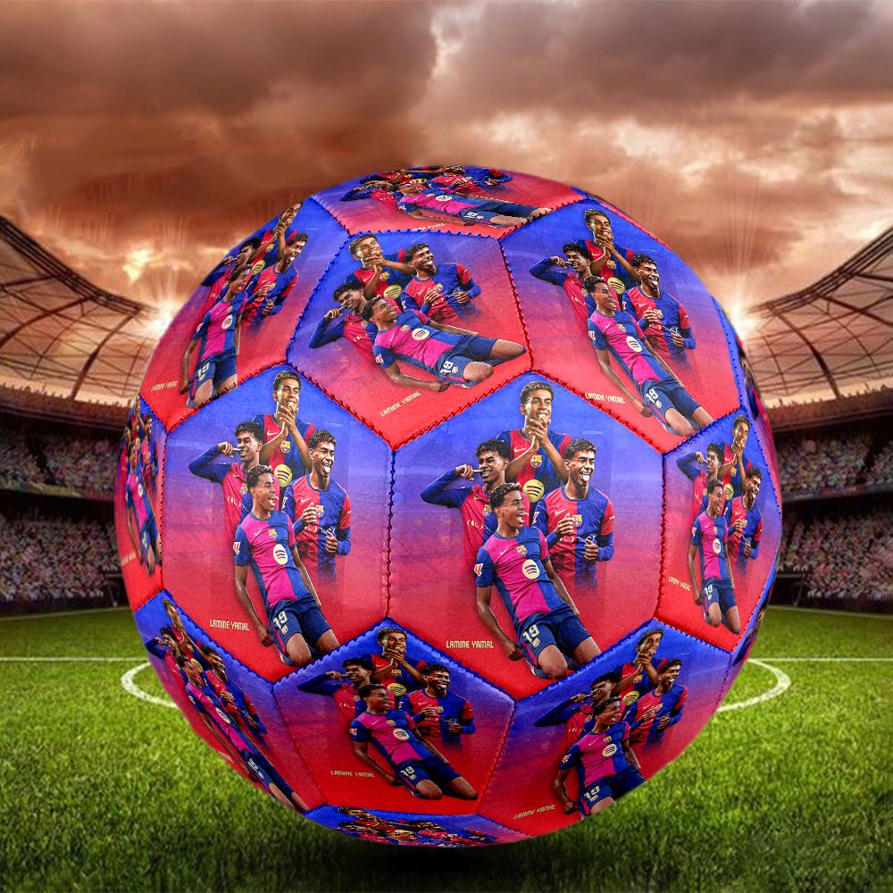 Yamal Size 5 Soccer Football Machine Sewn Indoor/Outdoor Training and Matches Perfect Commemorative Gift for Soccer Lovers