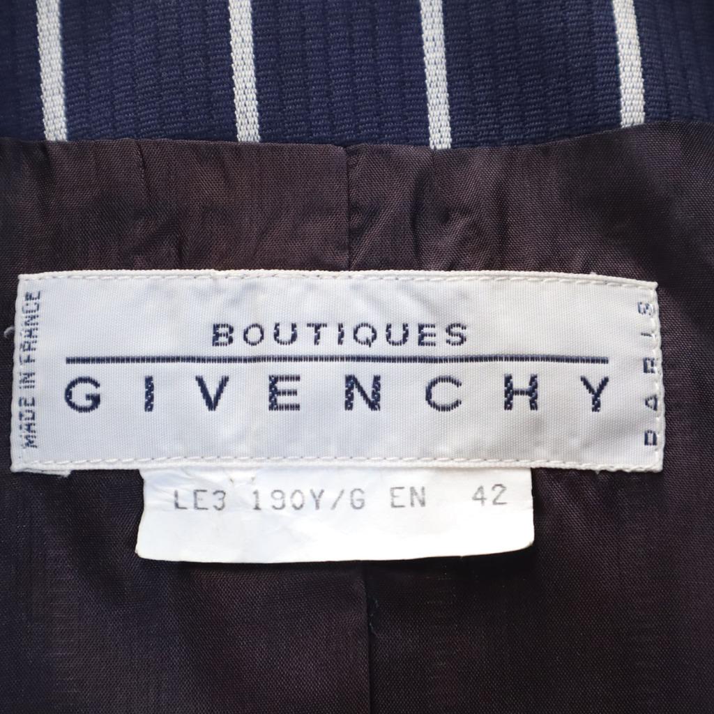 Givenchy 90s Made in France Old Striped Pattern tailored jacket Setup 42 Women Used