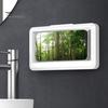 Duschtelefonhalter, wasserdicht, 480 Grad drehbar, beschlagfreies Touchscreen-Gehäuse für Spiegelwand, Badezimmer, höhenverstellbar, Badezimmer, Badewannenwand