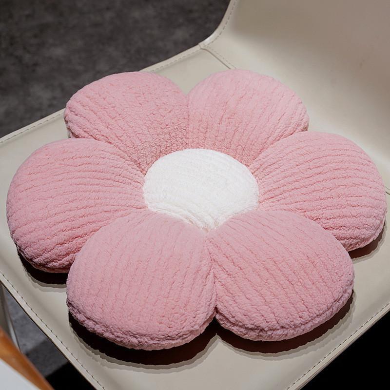 

Flower Seat Cushion For Bedroom Home Office Plush Short Pile Pp Cotton Decor Pink White,40cm