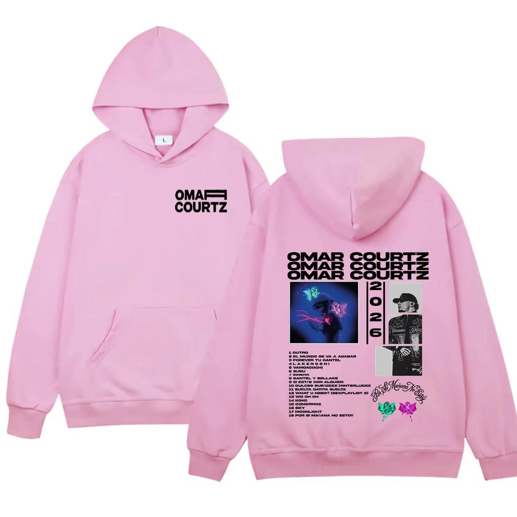 Omar Courtz Graphics 2022026 Casual Hoodie Men Women Streetwear Loose Long Sleeve Clothing Pullover Warm Yet Not Bulky for Autumn & Winter